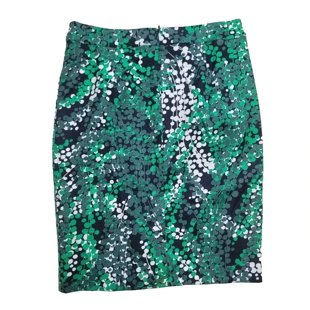 Boden Women's Green Floral Leaves‎ Pencil Skirt 6 Petite